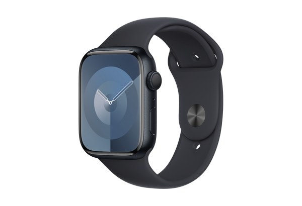 
                                                                                    Apple Watch Series 9 GPS 45mm Midnight Aluminium Case with Midnight Sport Band - S/M                                        